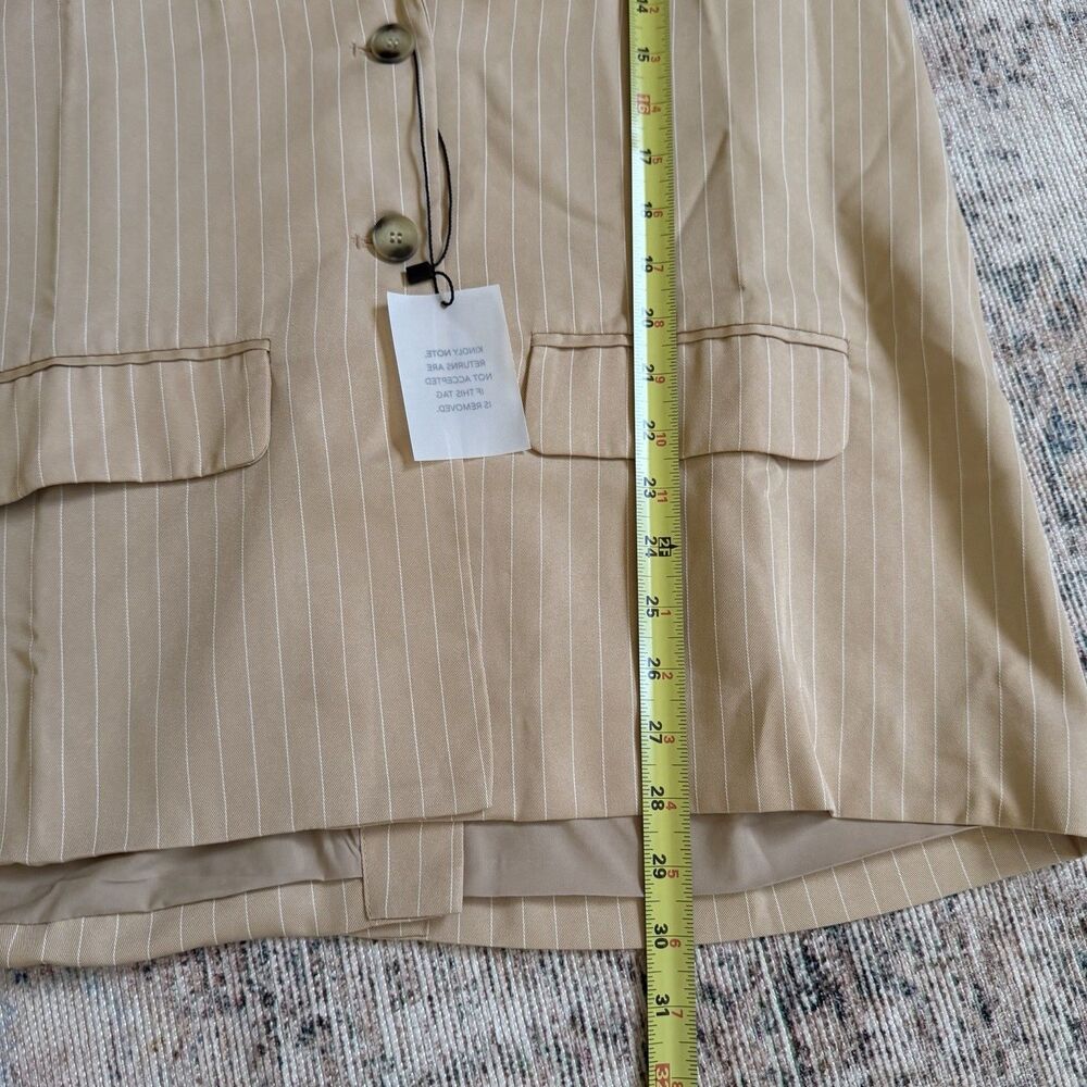 NWT Revolve ALL THE WAYS pinstripe blazer 2 Piece Set With Mini Skirt Sz Large - Picture 6 of 15